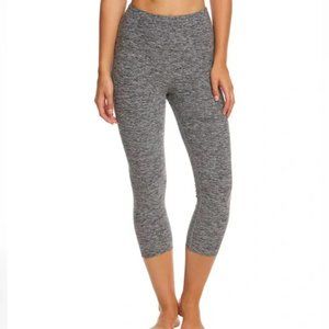 Beyond Yoga Gray Spacedye Walk And Talk High Waist Capri Leggings
